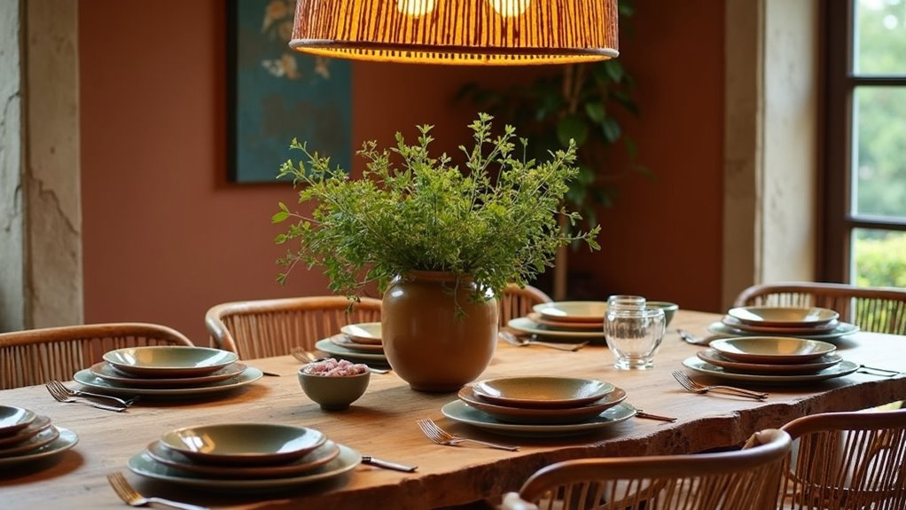 earthy ambiance for dining