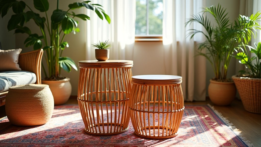 eclectic bohemian nesting tables