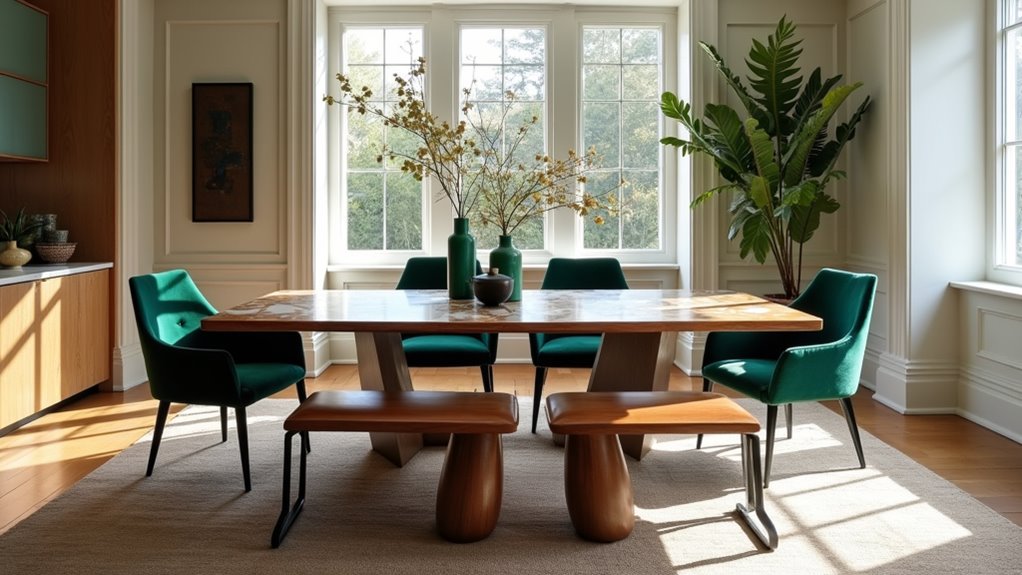 eclectic mixed seating arrangements