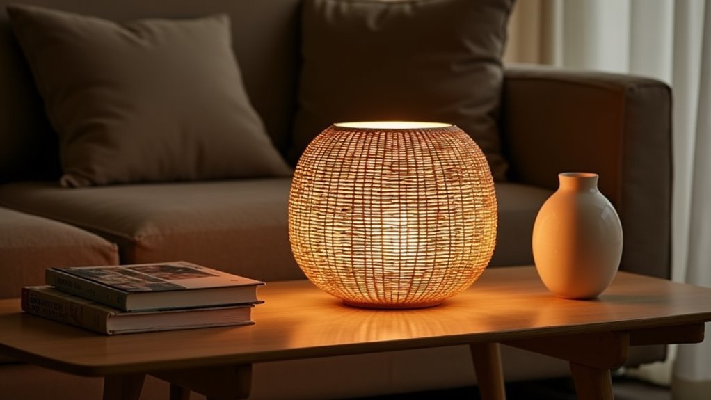 eco friendly portable rattan lighting