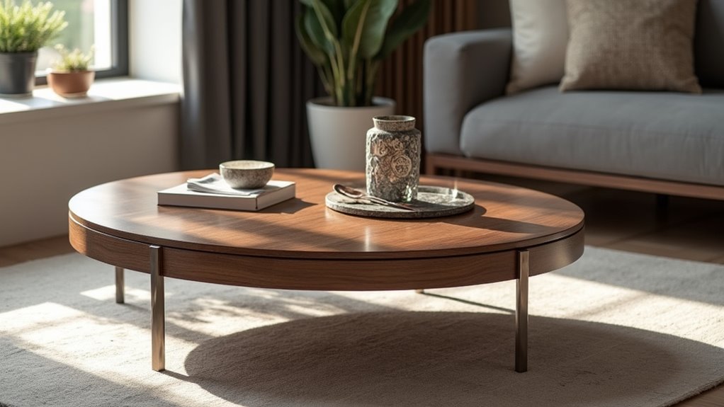 elegant acacia wood coffee table