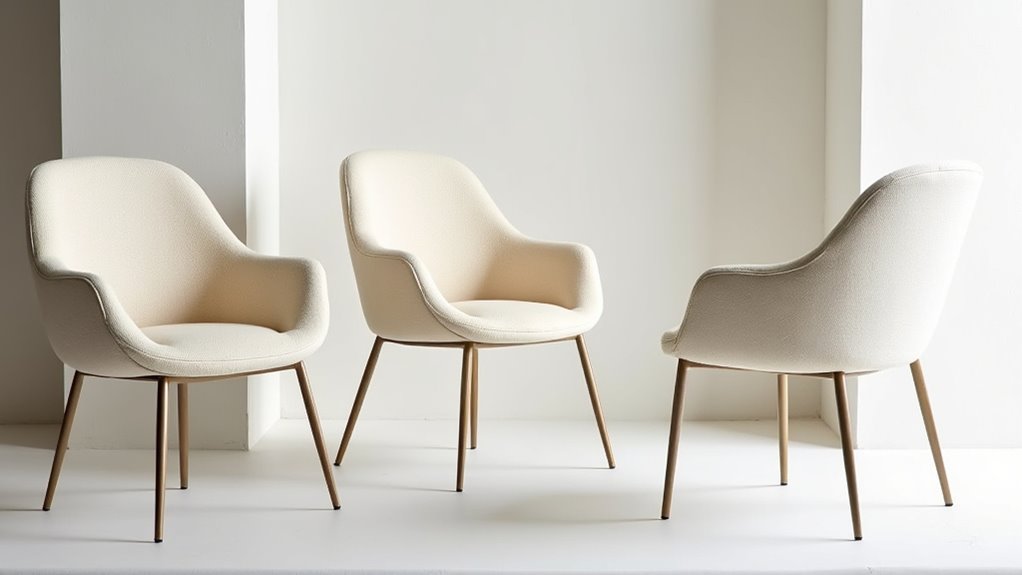 elegant boucl dining chair