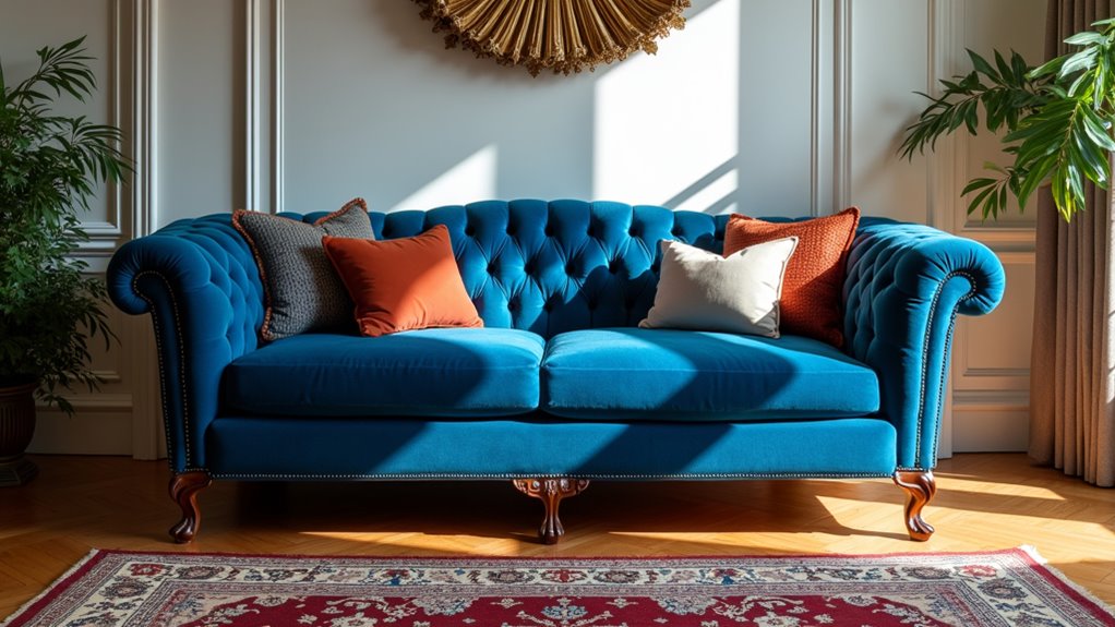 elegant camelback sofa design