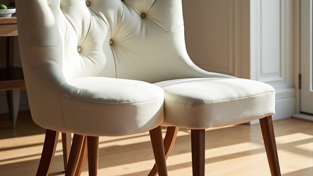 elegant cream upholstered chair