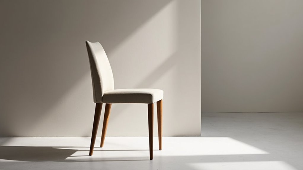 elegant curved dining chair