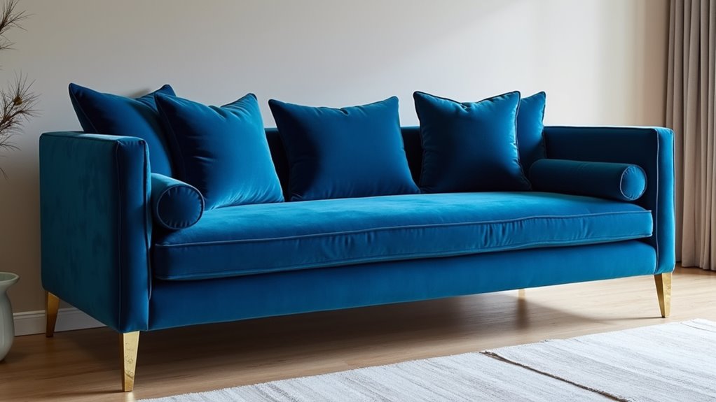 elegant customizable blue sofas