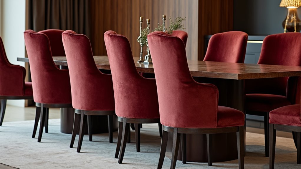 elegant customizable velvet dining chair