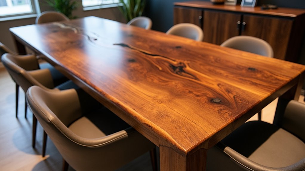 elegant durable acacia dining table