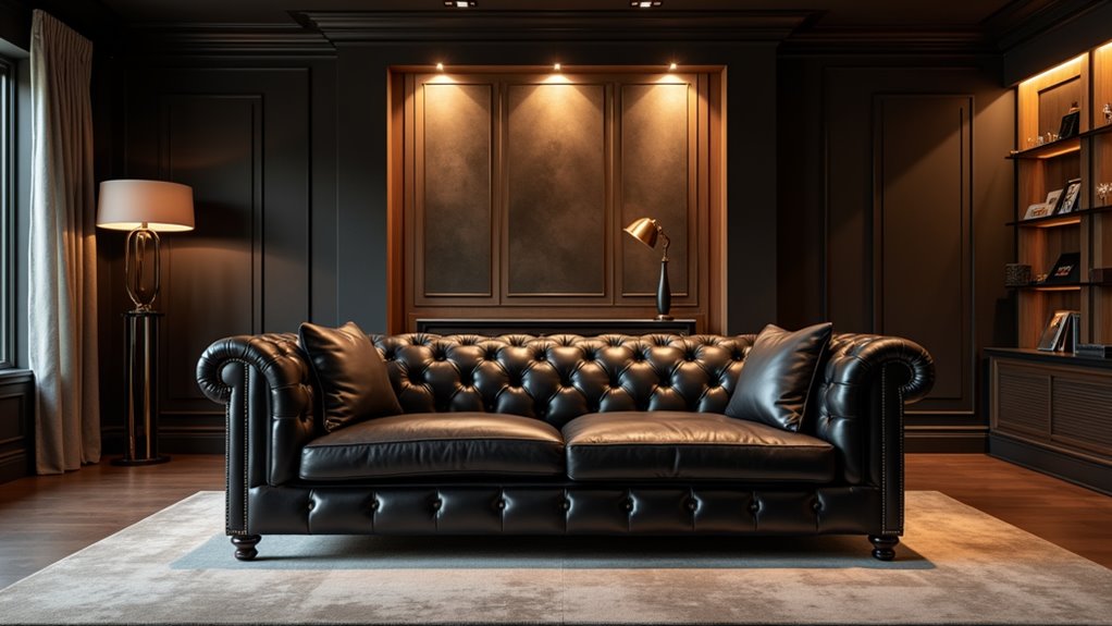 elegant durable leather couch