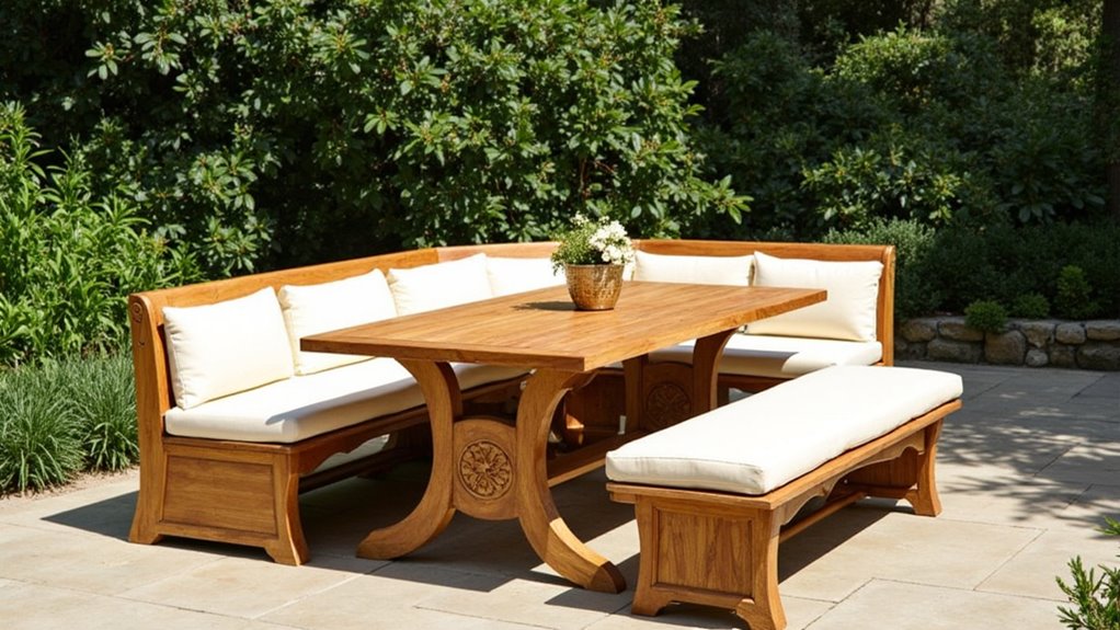 elegant durable teak dining set