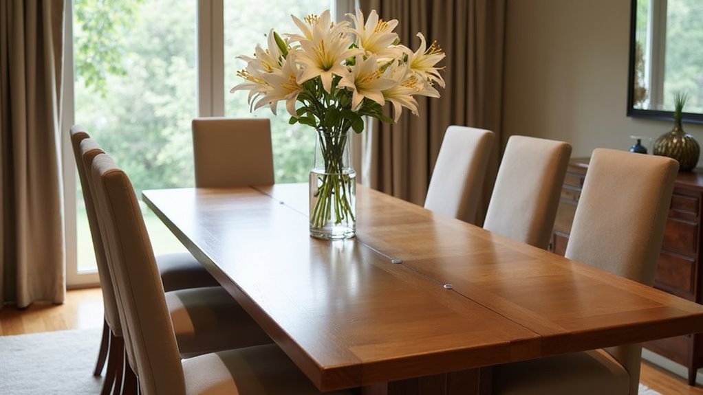elegant extendable dining table