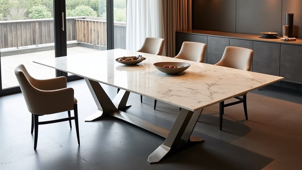 elegant extendable dining table