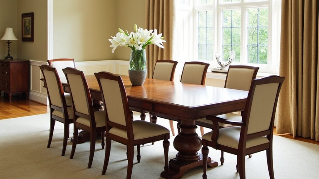 elegant extendable walnut table