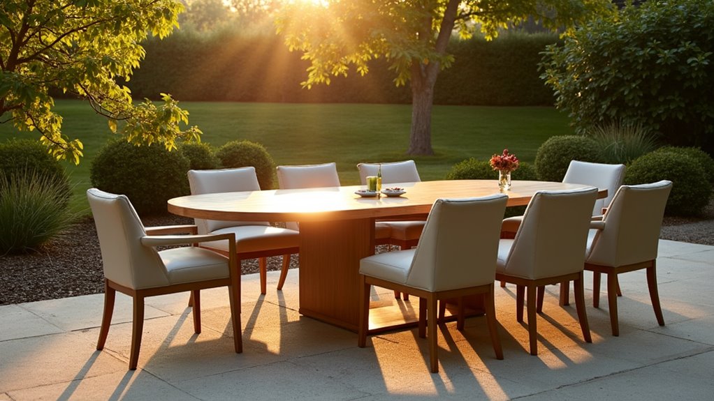 elegant extending teak table