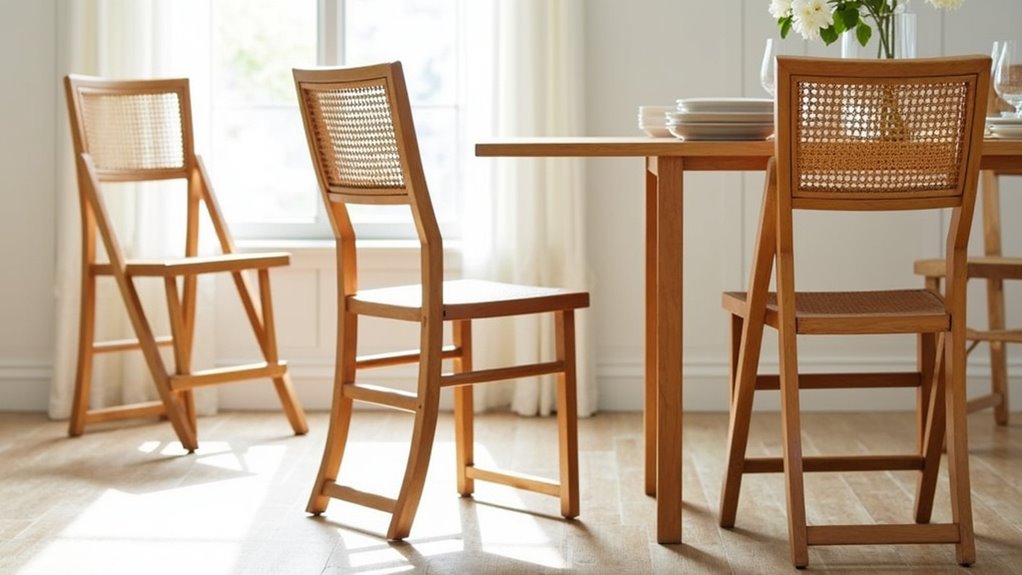 elegant foldable dining chair