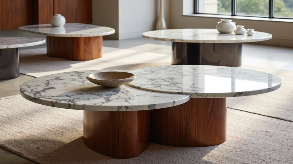 elegant functional marble centerpiece
