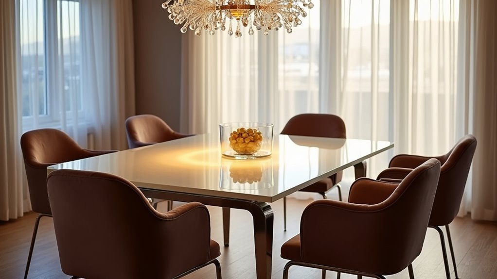 elegant glass dining tables