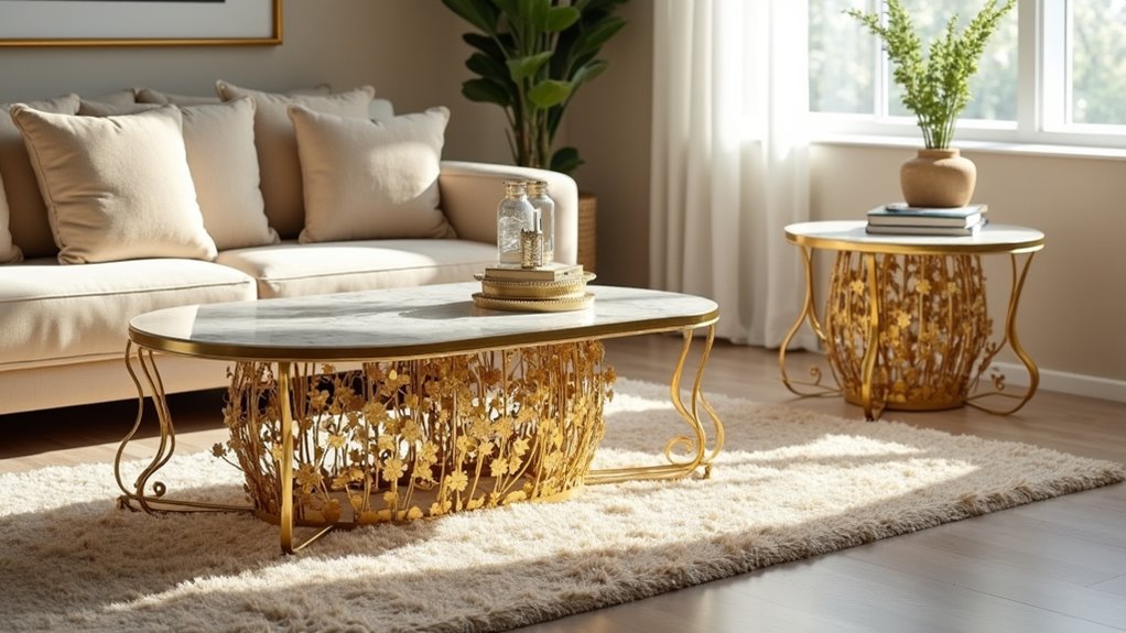 elegant gold table sets