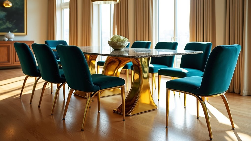 elegant handcrafted brass chairs