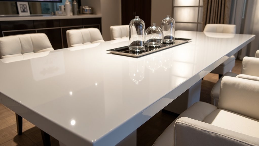 elegant high gloss dining
