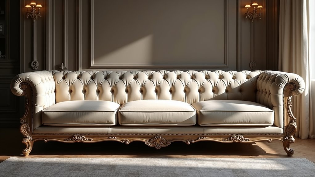 elegant l shape chesterfield sofa