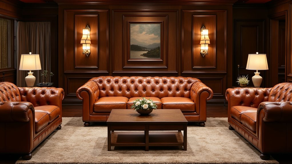 elegant leather sofa design