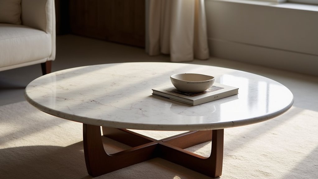 elegant marble and oak