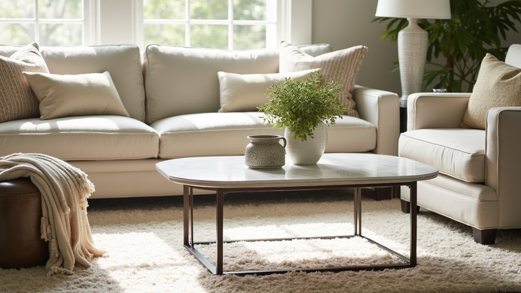elegant marble coffee table