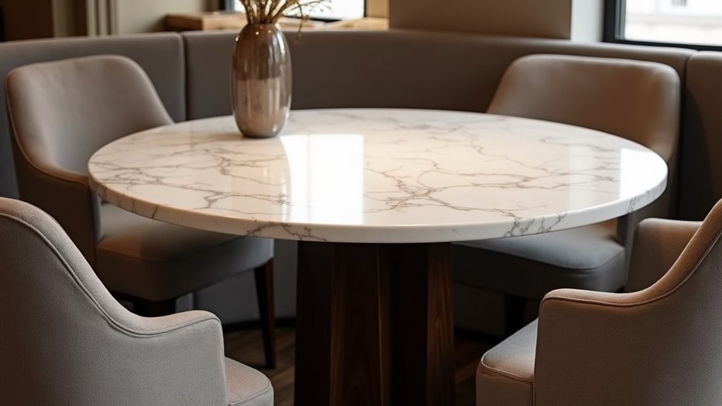 elegant marble dining table