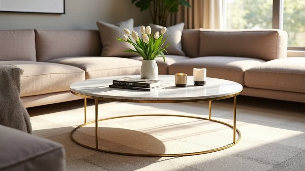 elegant marble round table