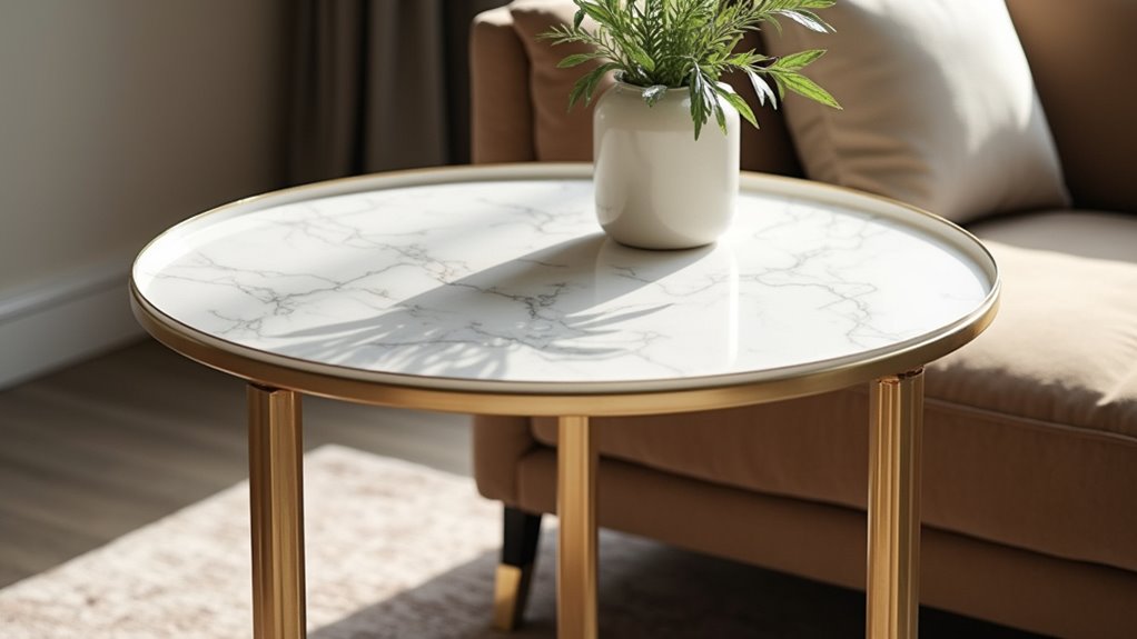 elegant marble side table