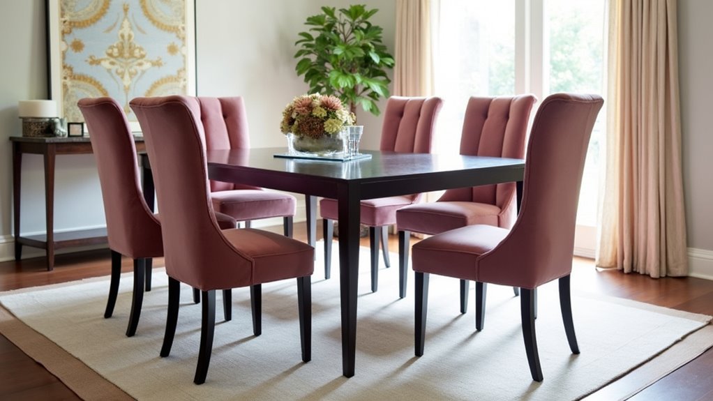 elegant mauve pink chairs