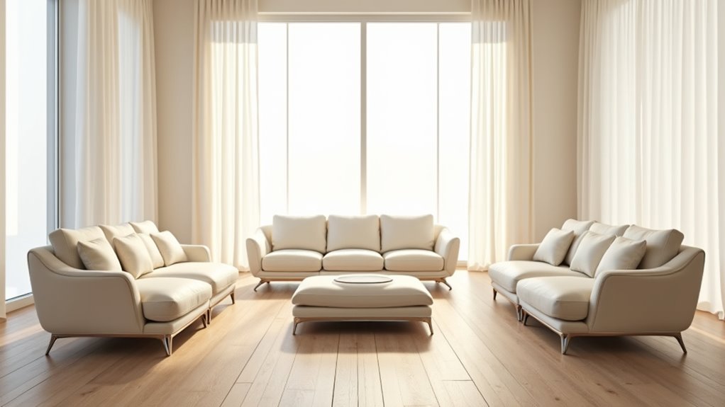 elegant minimalist cream sofa
