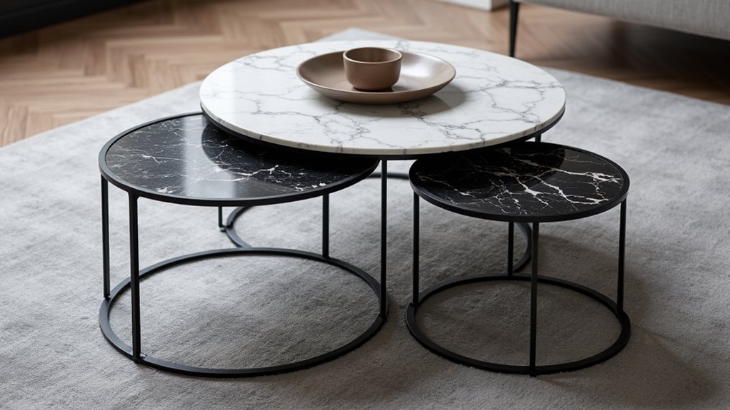 elegant multifunctional marble tables