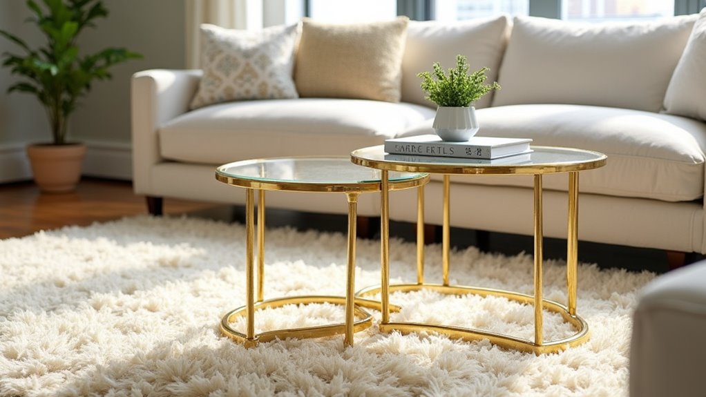 elegant nesting marble table