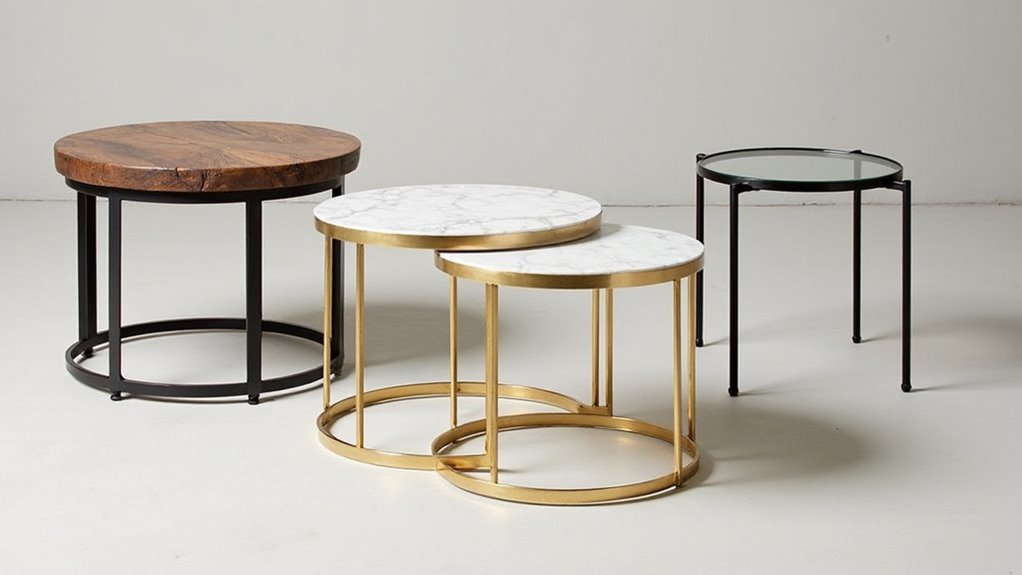 elegant nesting marble tables