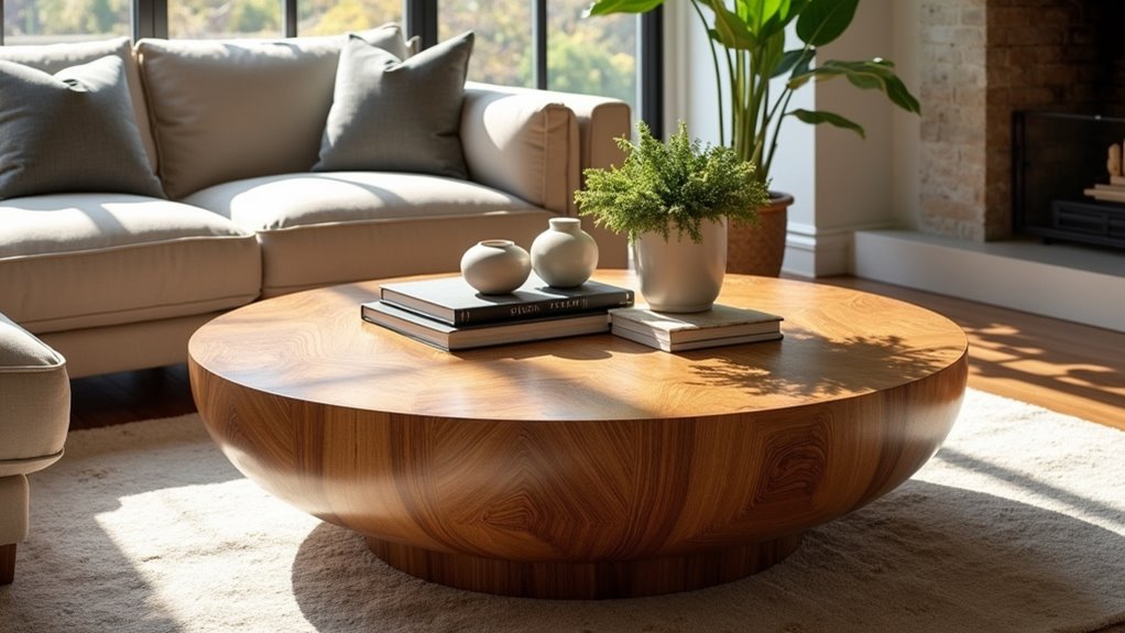 elegant oak coffee tables