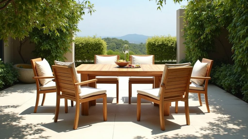 elegant outdoor dining set