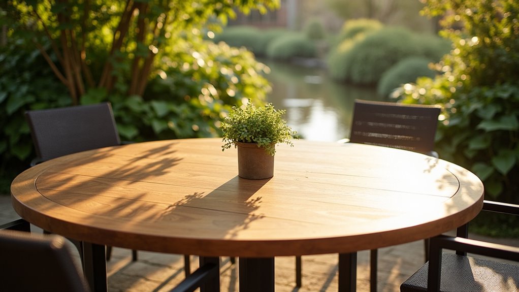 elegant outdoor dining table