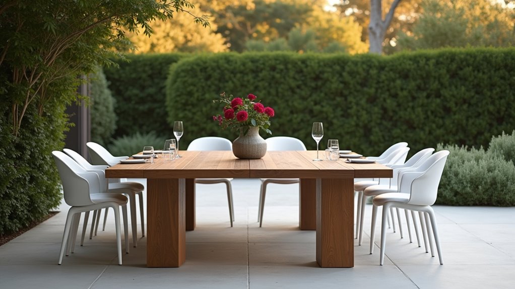 elegant outdoor dining tables