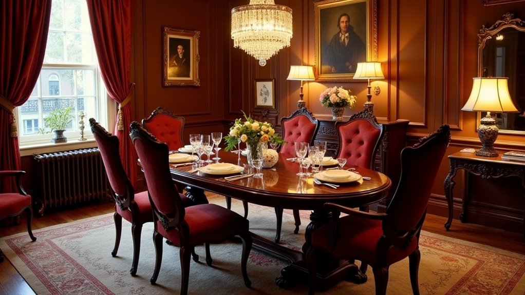 elegant oval victorian table