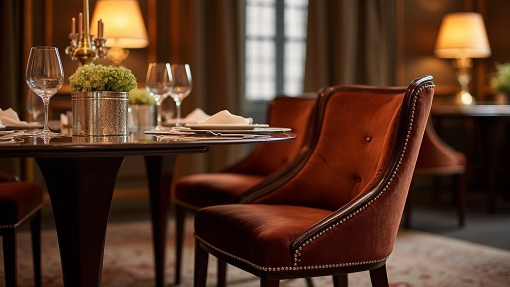 elegant padded dining chairs