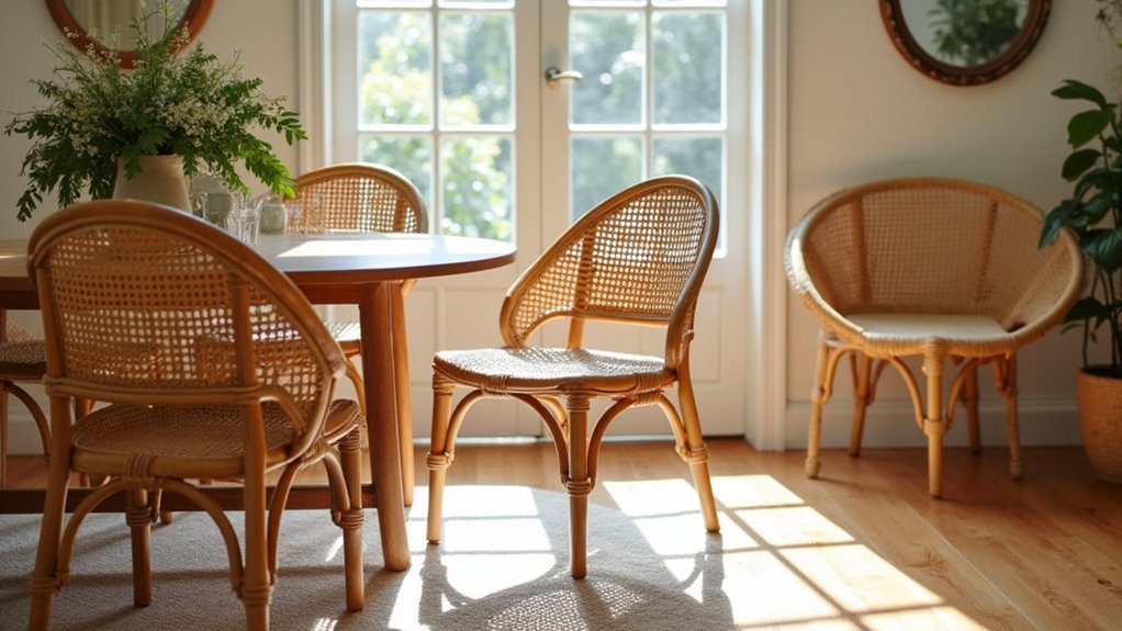elegant rattan dining chair