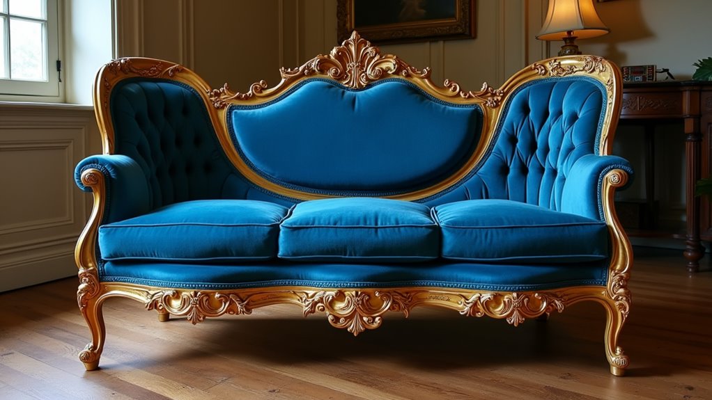 elegant rococo comfort settee
