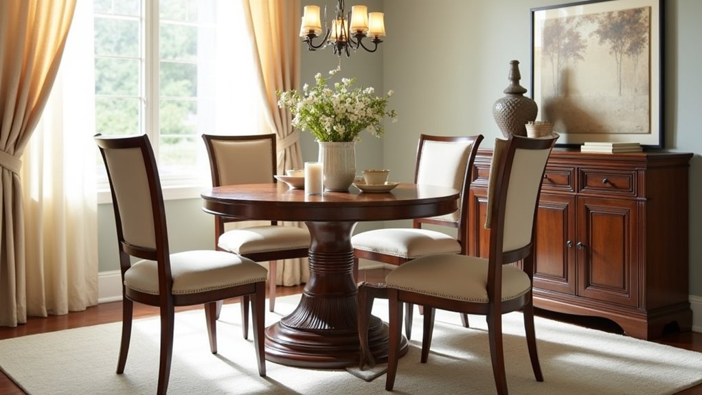 elegant round dining table