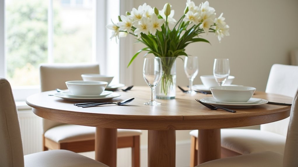 elegant round dining table