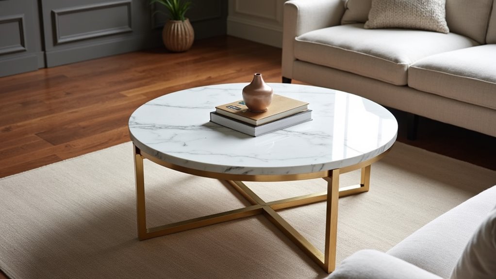 elegant round marble table