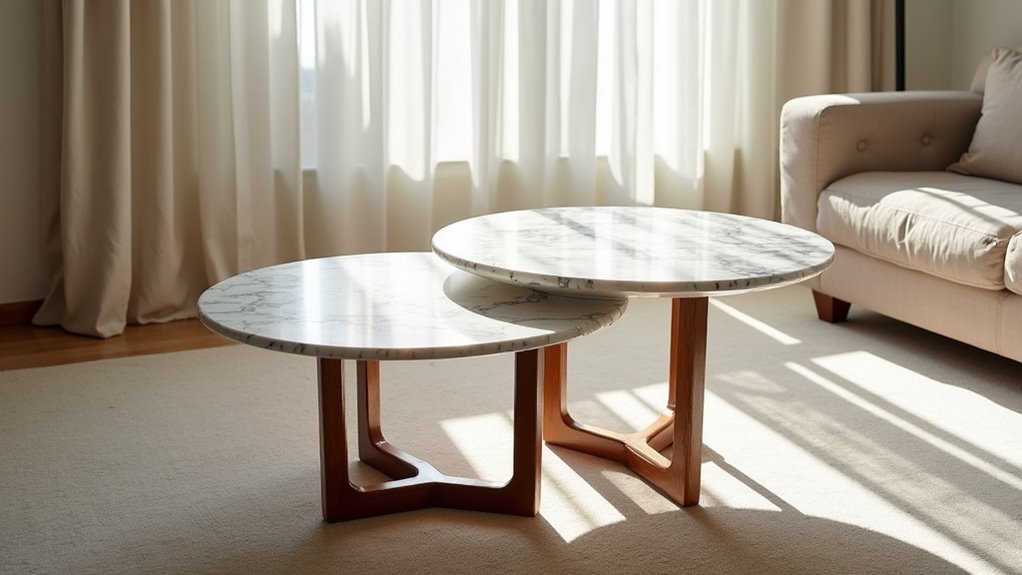 elegant round nesting tables