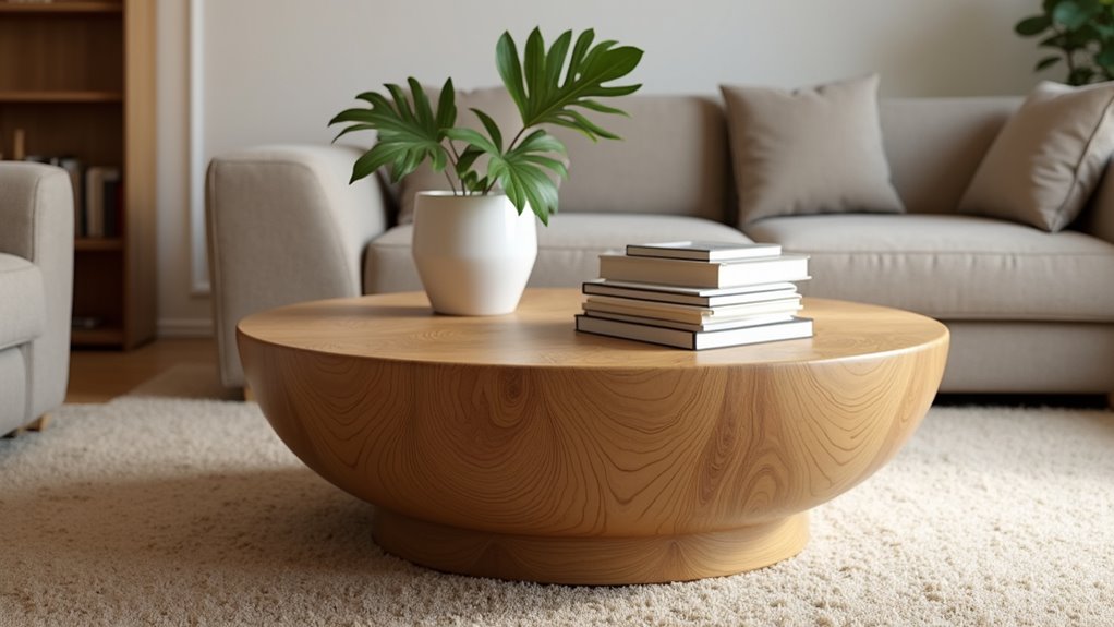 elegant round oak table
