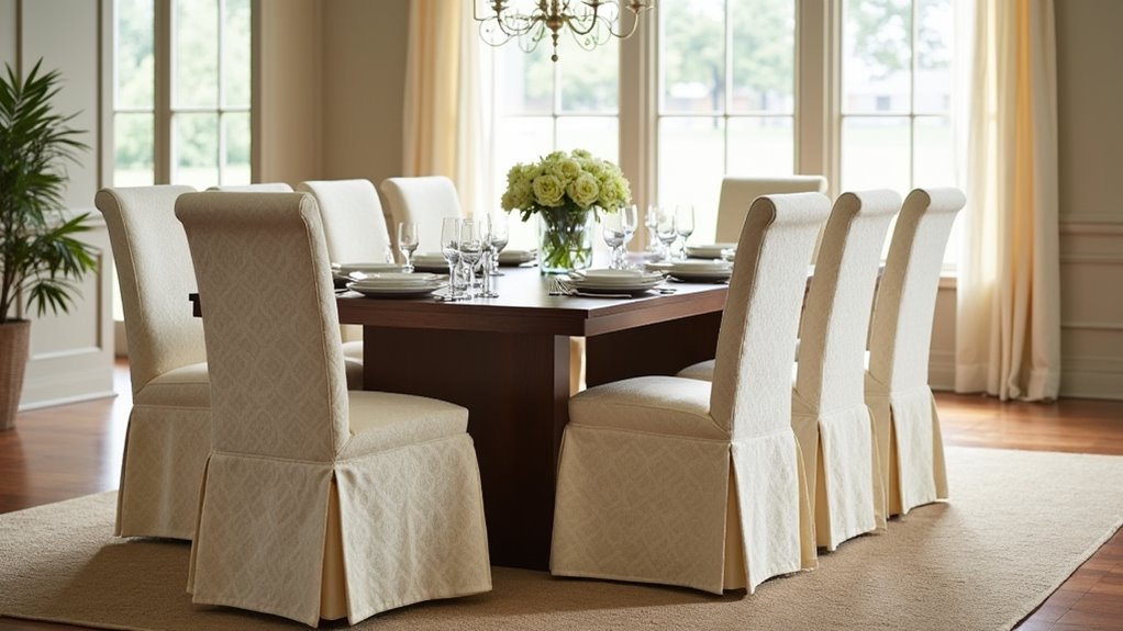 elegant slipcover for dining